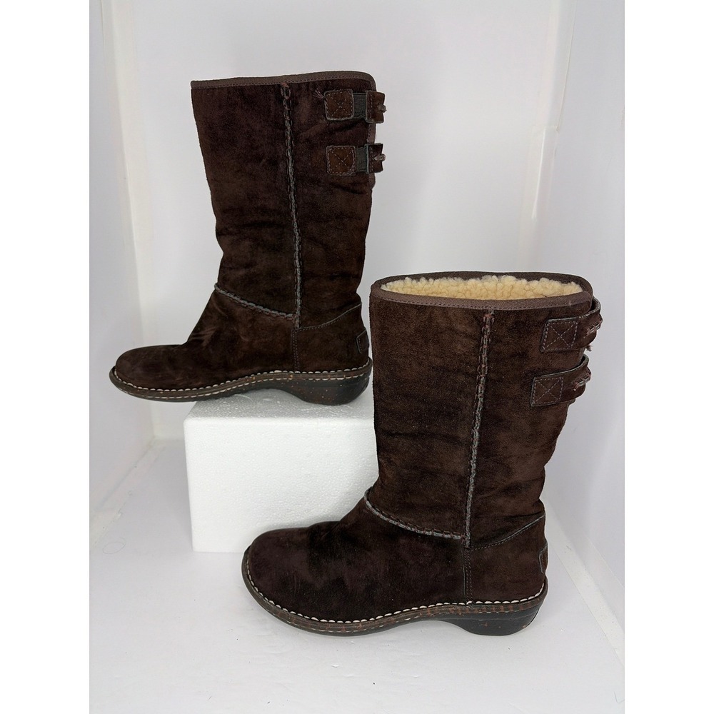 UGG Australia Women Brown Suede Shearling Tall Boots new w/o tags 1001648 Size 7
